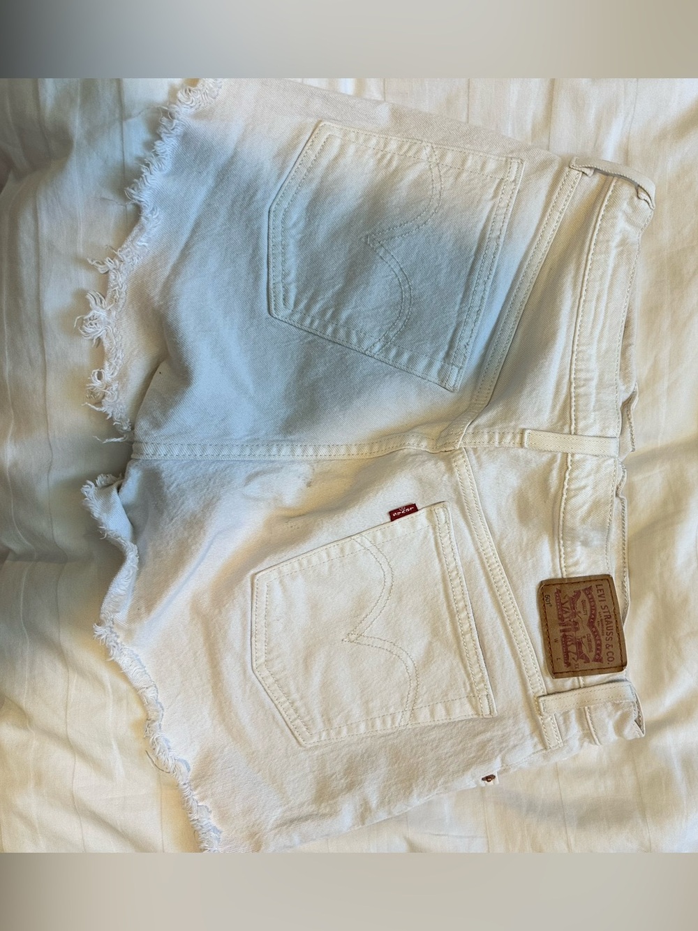 Levi’s 501 White Jean Shorts